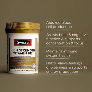 Ultiboost High Strength Vitamin B12 | Supports Energy Production & Brain Function | 60 Tablets