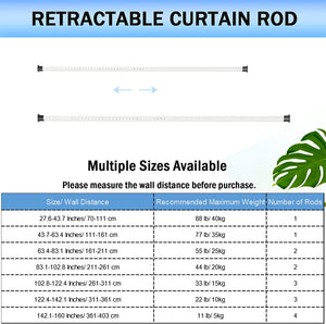Tension Shower Curtain Rod, Short Small No Drilling Adjustable Window Curtain Rod for Bathroom, Indoor Decor