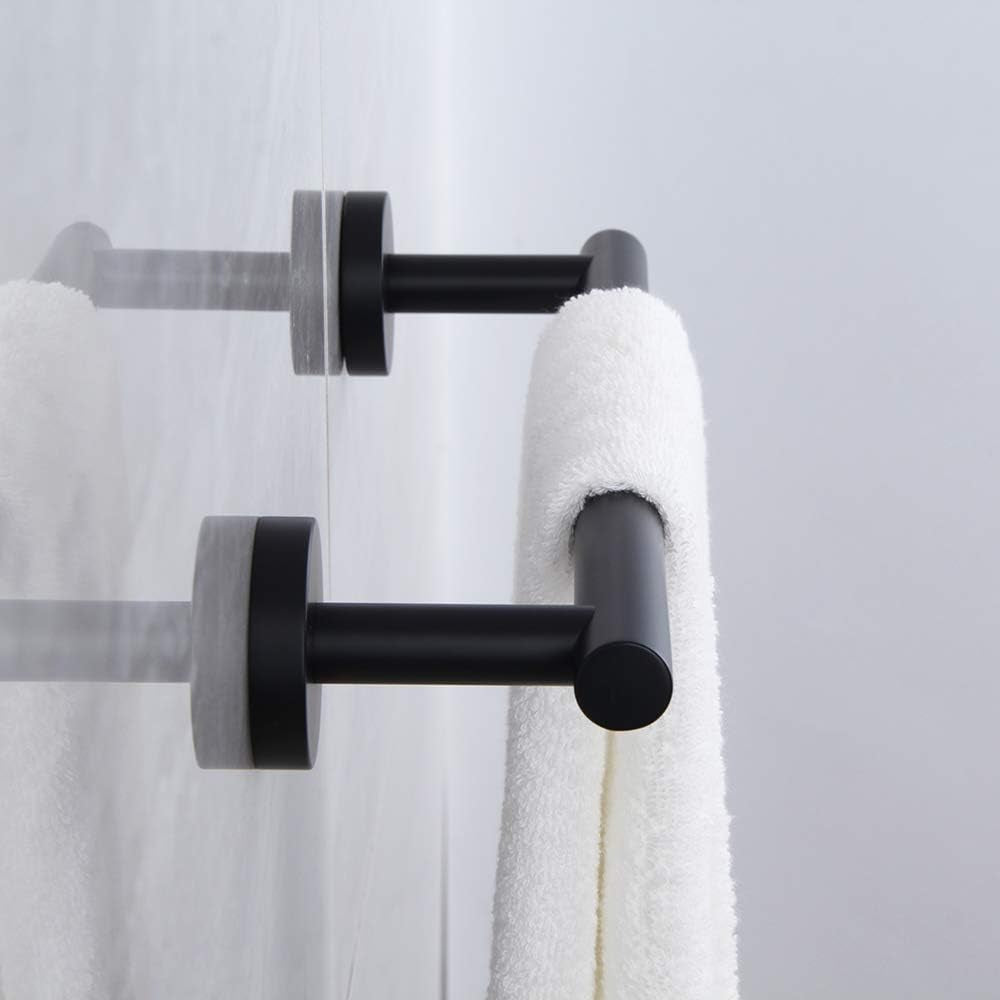 Matte Black Hand Towel Bar SUS 304 Stainless Steel 12-Inch Towel Rack Holder for Bathroom Wall Mount