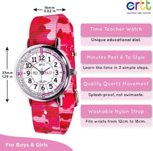 Load image into Gallery viewer, Learn the Time Past/To Girls Watch Pink Camo #ERW-WP-PT-PC
