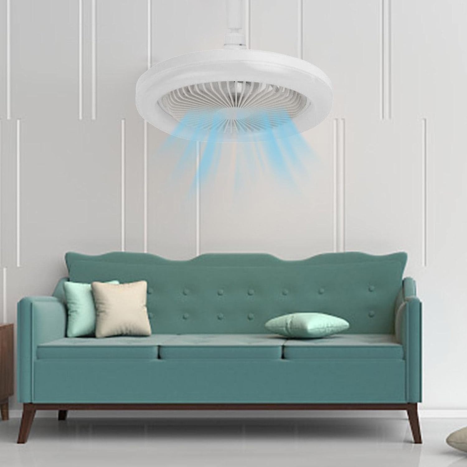 Fan Ceiling Fan with Light | Ceiling Fan Lamp | Light Socket Fan | Ceiling Fan with Led Lights and Remote Control, Low Profile Ceiling Fan with Dimmable Light for Kids Room, Kitchen, Bedroom