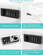 Load image into Gallery viewer, Lockable Box, Medicine Lock Box for Safe Medication, Clear Lockable Storage Box for Medicine, Food and Home Safety, Lockable Storage Bin, Refrigerator Storage Bins…

