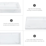 White Serving Tray Bathroom Toiletries Tray Resin Jewelry Storage Tray Marble Pattern Storage Tray Bathroom Toiletries Tray Sundries Storage Tray White Vanity Table