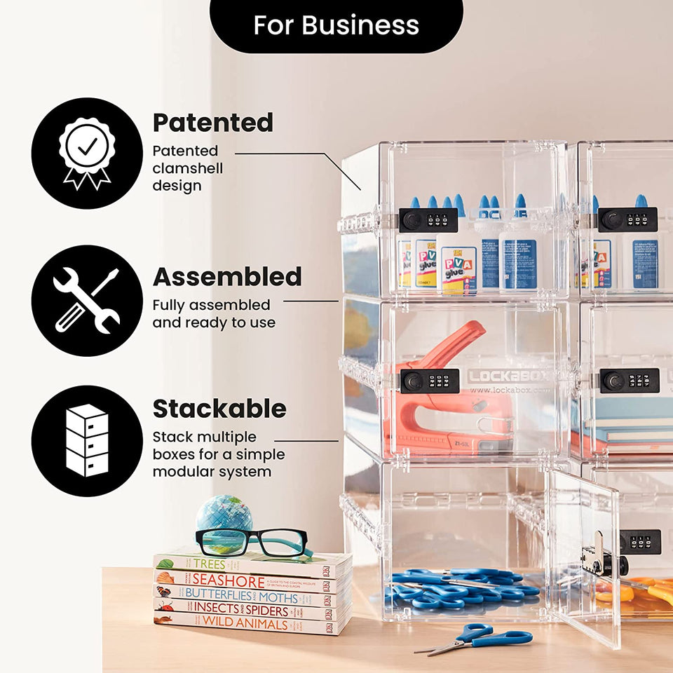 One™ | Compact and Hygienic Lockable Box for Food, Medicine, Tech and Home Safety (Crystal)