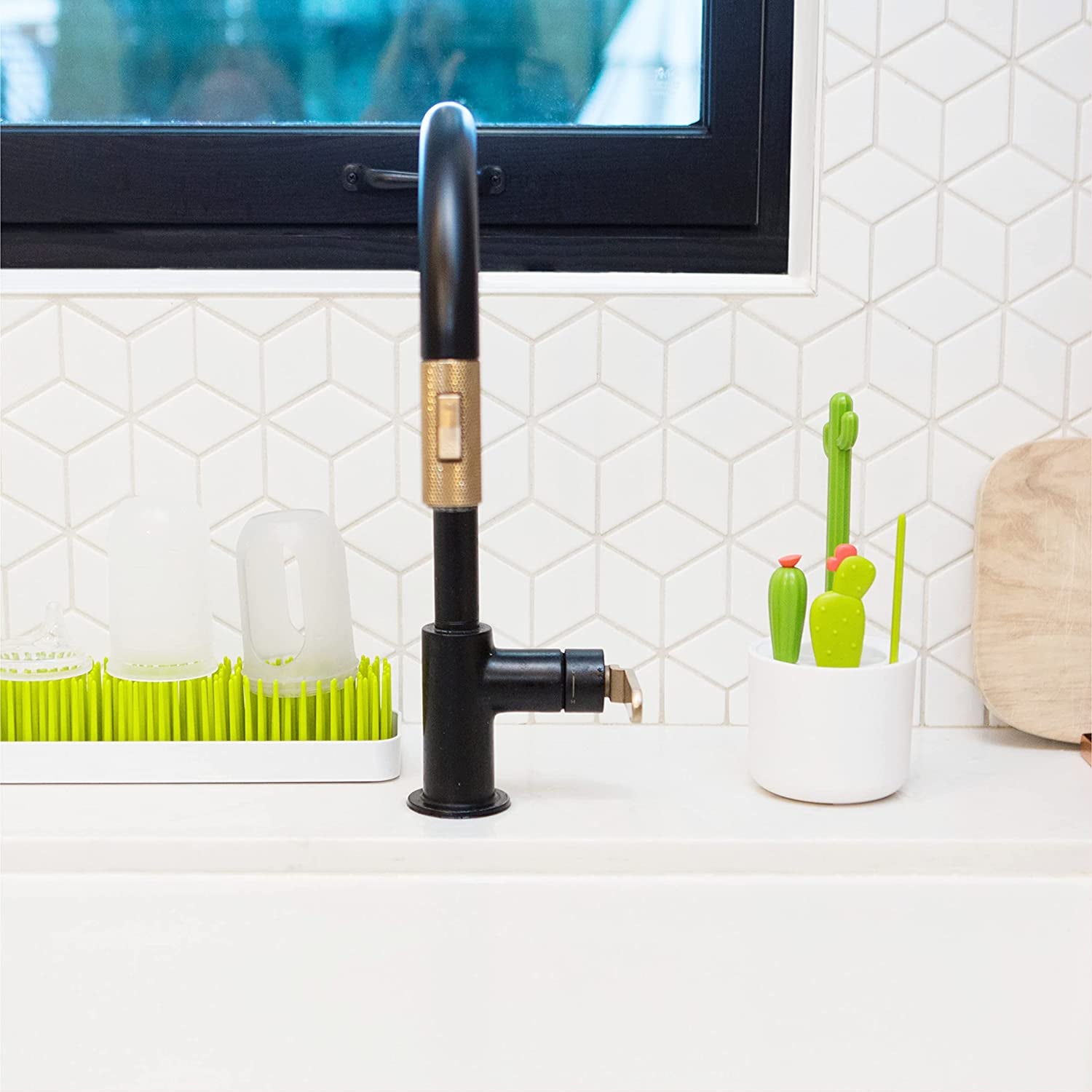 Cacti Bottle Cleaning Brush Set, Green (B11326)