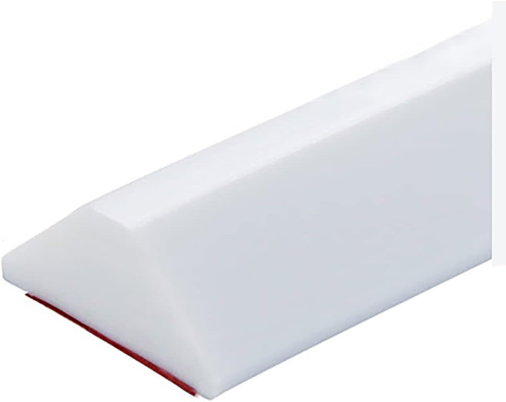 Collapsible Shower Threshold Water Dam Shower Barrier Shower Door Dam Silicone Self-Adhesive Water Stopper Wet Room Bathroom,White,160Cm