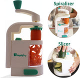 Spiral Slicer, Premium Rotatable Blades Spiralizer, Zucchini and Vegetable Slicer.Specially Made for Vege Based Diets.Bonus Recipe E-Book and Cleaning Brush. . Enjoy Healthy