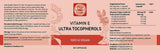 Vitamin E 1000 IU Ultra Tocopherol 450Mg Vitamin E Vegan – All 4 Tocopherols - Alpha Tocopherol + Beta Tocopherol + Gamma Tocopherol + Delta Tocopherol– Unique D Alpha Tocopherol Vitamin E