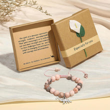 Load image into Gallery viewer, Girls Jewelry - Pink Natural Stone Braided Bead Bracelet for Teen Granddaughter Daughter Niece, Jewelry Gifts for Birthday Cute Stuff Trendy Things
