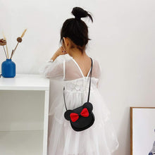 Load image into Gallery viewer, 2 Pieces Little Girls Crossbody Purses Toddler Mini Cute Princess Handbags Shoulder Messenger Bag for Kids, B Bow Black/Pink, Small, Travel Wallet
