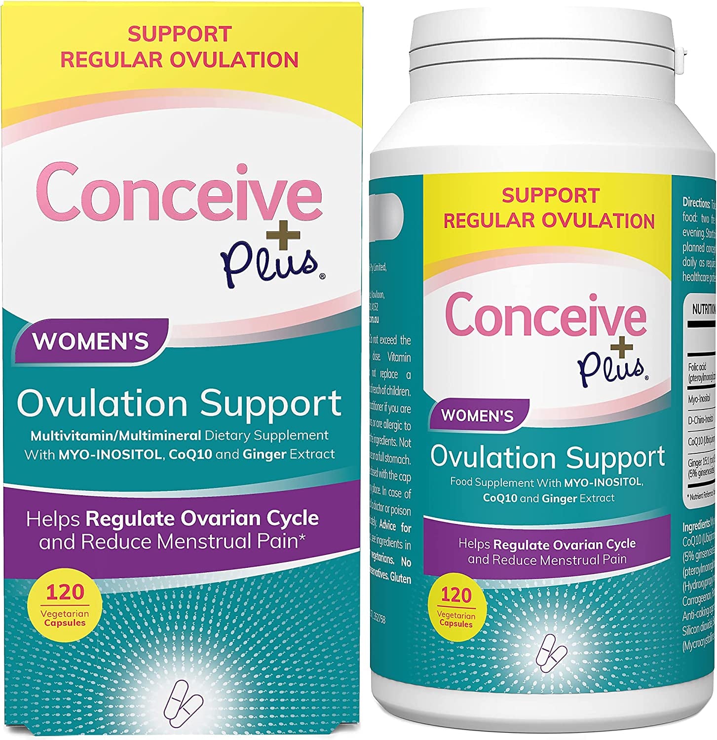 Myo-Inositol & D-Chiro Inositol | 30-Day Supply | Optimal 40:1 Ratio | Folic Acid | PCOS | Healthy Hormone Balance & Ovarian Support for Women Supplement (120 Capsules)