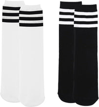 Load image into Gallery viewer, Kids Child Soccer Socks Cotton Toddler Soccer Socks Stripes Knee High Tube Socks Sport Kids Stockings for Boys Girls
