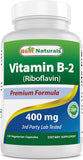Vitamin B2 (Riboflavin) 400Mg - Migraine Relief - Veggie Capsules - Conezyme Precursor - 120 Count