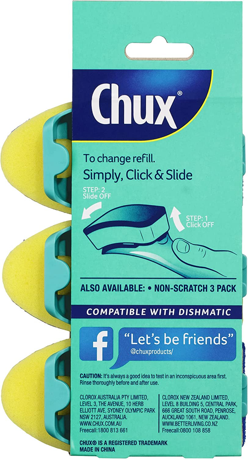 Dishwand Sponge Scourer Refill, Non-Scratch, 6 Count