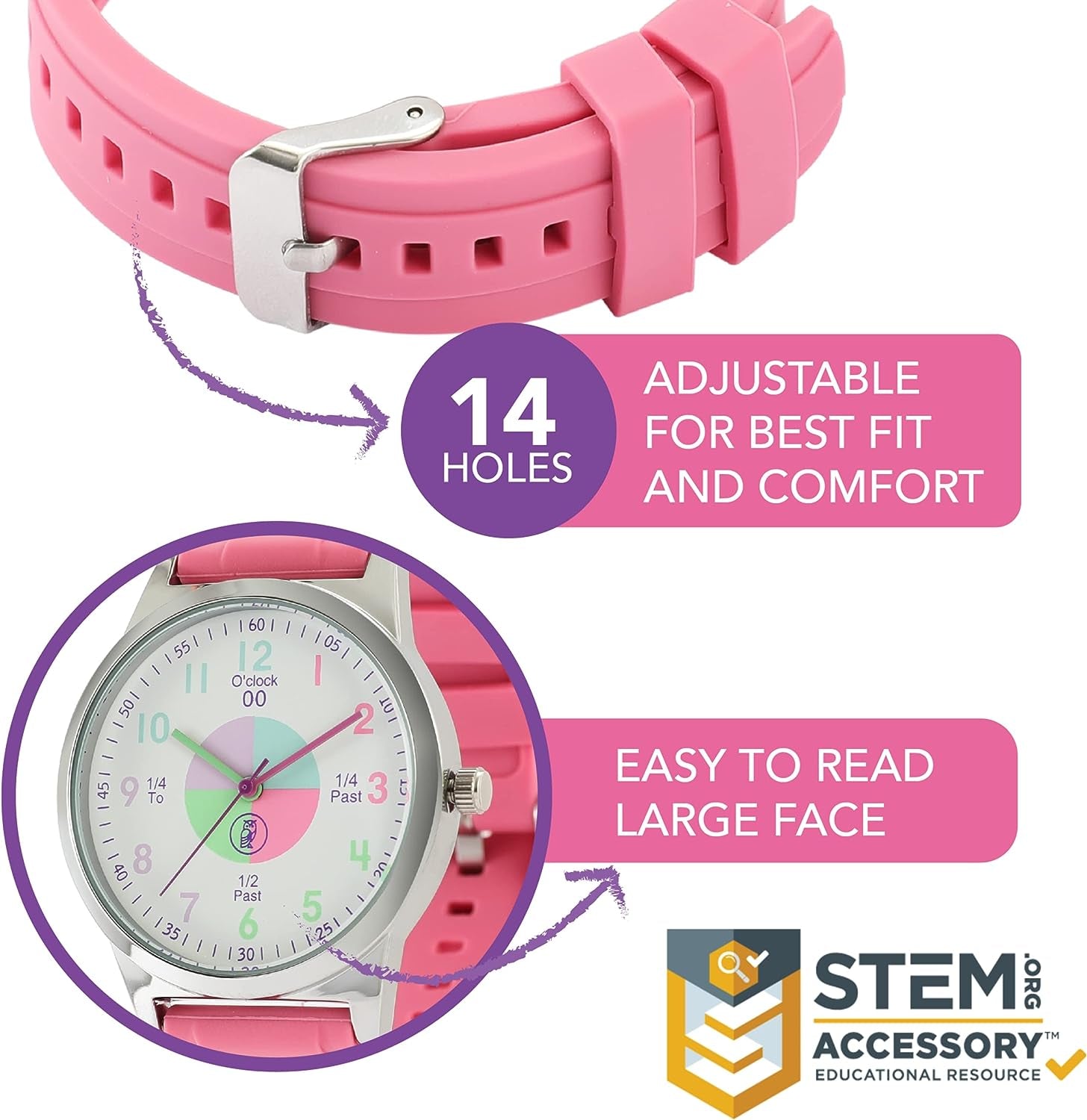 Kids Watch - Analog Watches for Kids. Great for Boys and Girls Aged 4+. Perfect Kids Analog Watch Telling Time Teaching Tool.
