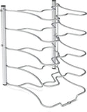 Simplehouseware Pan Organizer Rack Holder for Kitchen/Cupboard/Countertop, Chrome