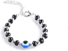 Load image into Gallery viewer, Evil Eye Bracelet for Newborn Baby, Black, 10 Inches , ZDXY028
