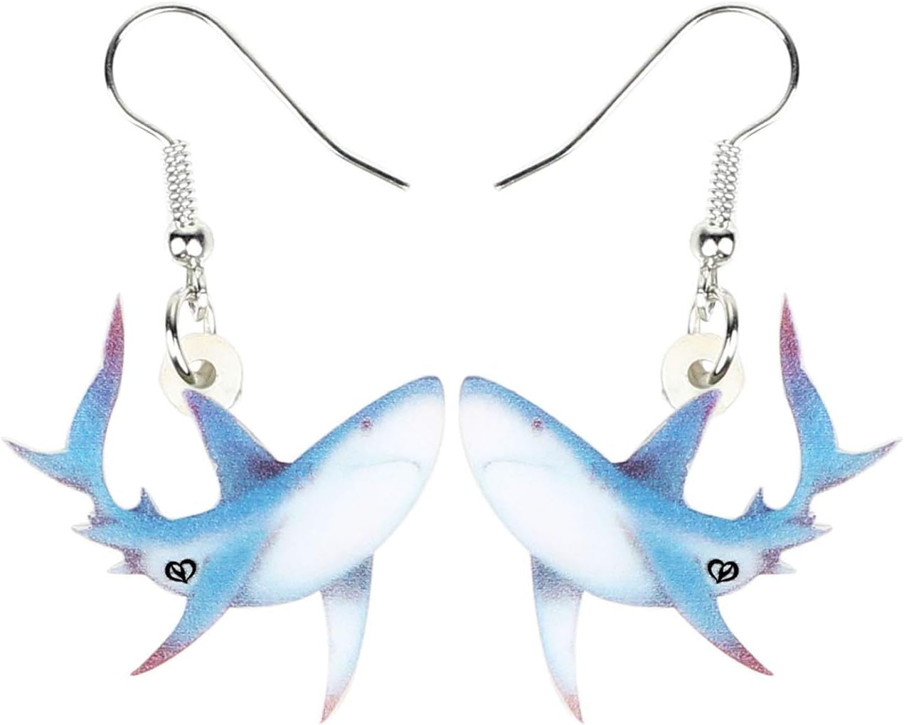 Acrylic Charm Shark Earrings Drop Dangle Jewelry Natural Ocean Fish Decoration Funny Party Gifts for Women Girls