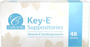 Key-E Suppositories, Vitamin E, Rectal or Vaginal Use, Box of 48