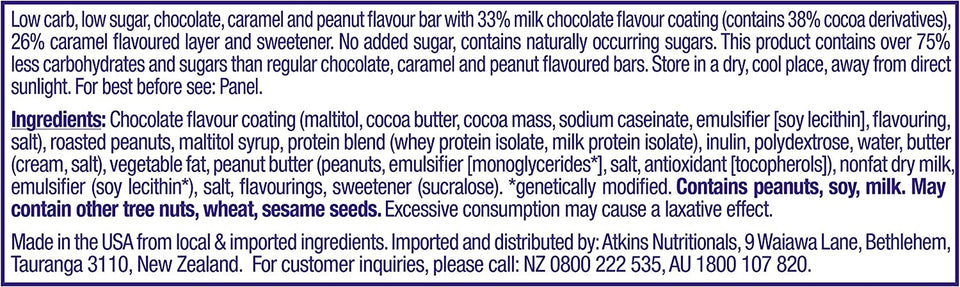Endulge Caramel Nut Chew Bars | Keto Friendly Bars | 5 X 34G Low Carb Caramel Chocolate Bars | Low Carb, Low Sugar, High Fibre | 5 Bar Pack