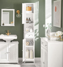 Load image into Gallery viewer, Tall Cabinet, Freestanding Cabinet, Bathroom Cabinet, 170X32X30 Cm, White, FRG236-W
