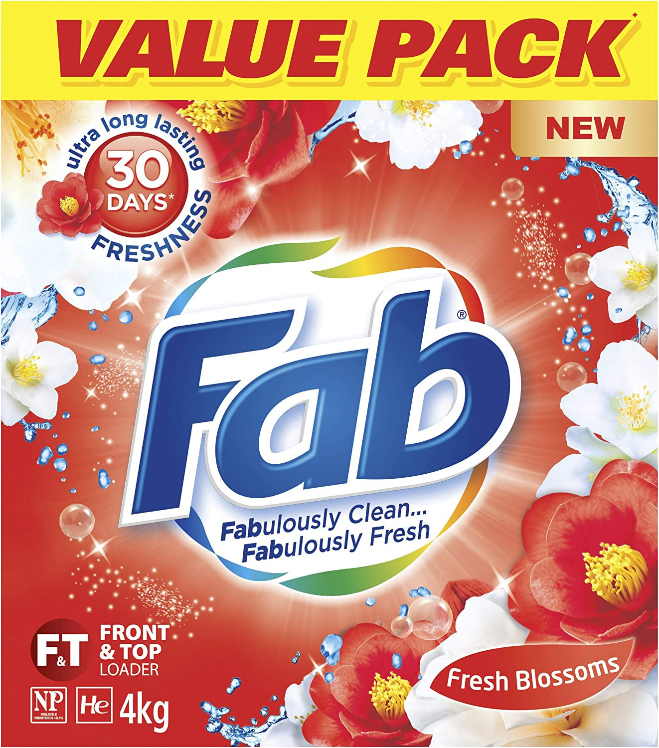Fresh Blossoms, Laundry Detergent Washing Powder, 4 Kilograms