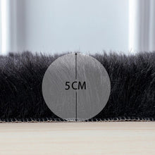 Load image into Gallery viewer, Soft Fluffy Rug Faux Sheepskin Fur Area Rug Shaggy Couch Cover Seat Cushion Furry Carpet beside Rugs for Bedroom Floor Sofa Living Room Runner, 60X180Cm (Black)
