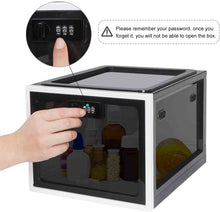 Load image into Gallery viewer, Lockable Box Large Capacity, Locking Box for Medicines, Premium Material Lockable Storage Bin Organizer Box for Fridge Food/Snacks/Phone/Tablet Jail(Black)
