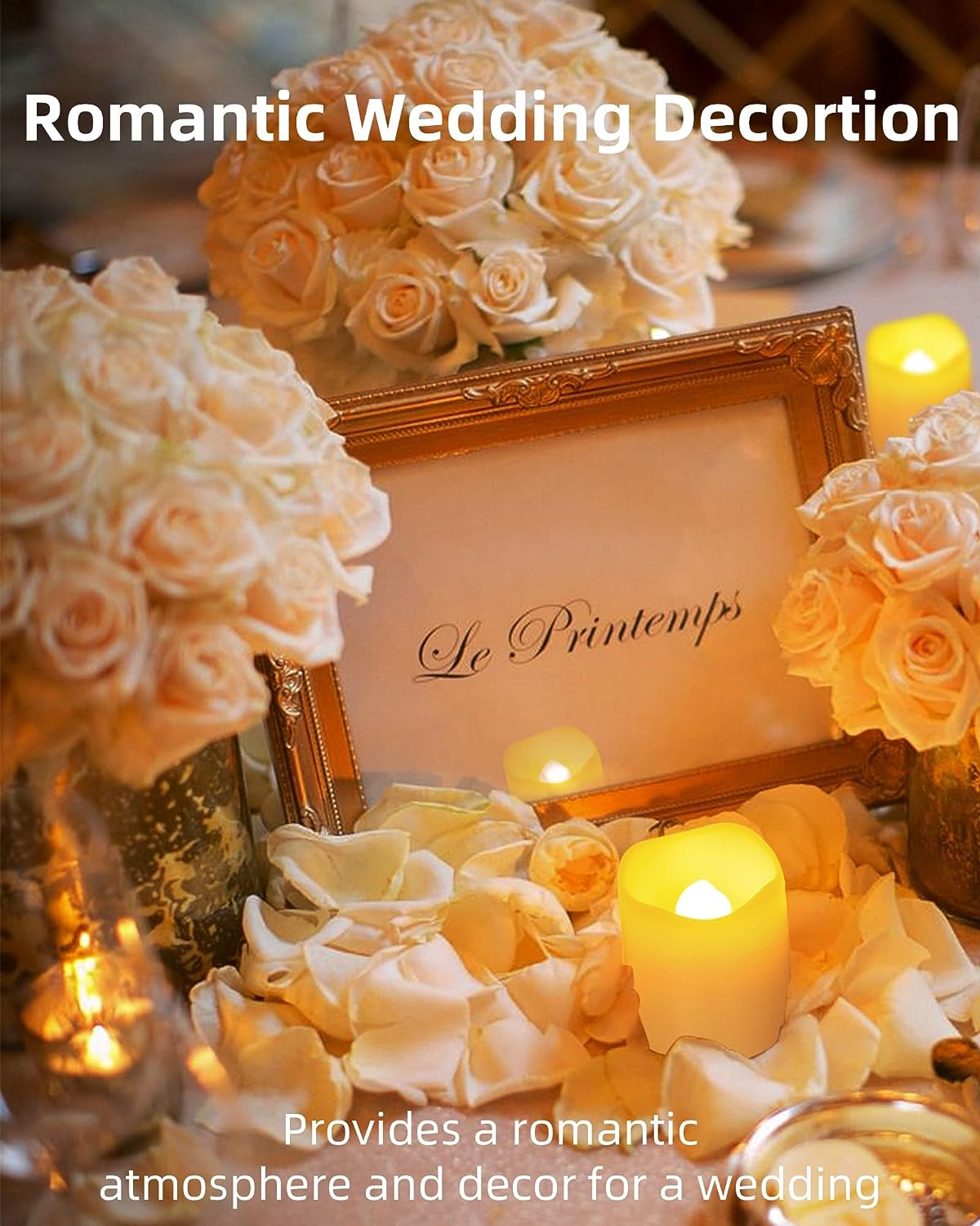 Flameless LED Tea Light Candlesled Votive Candlesbattery-Operated Realistic Bulk Flickering Candleselectric Fake Candles in Warm White and Wave Openideal for Wedding Party Outdoor (Pack of 24)