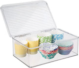 Cabinet/Kitchen Binz Stackable Kitchen Storage Container, Extra Large Plastic Storage Boxes for the Kitchen, Clear
