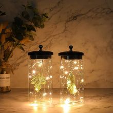 Load image into Gallery viewer, Set of 2 Leaf Decorative Lamp Battery Powered Lights 23Cm Tall Cordless Night Light with Fairy Lights for Living Room Bedroom Kitchen Wedding Xmas
