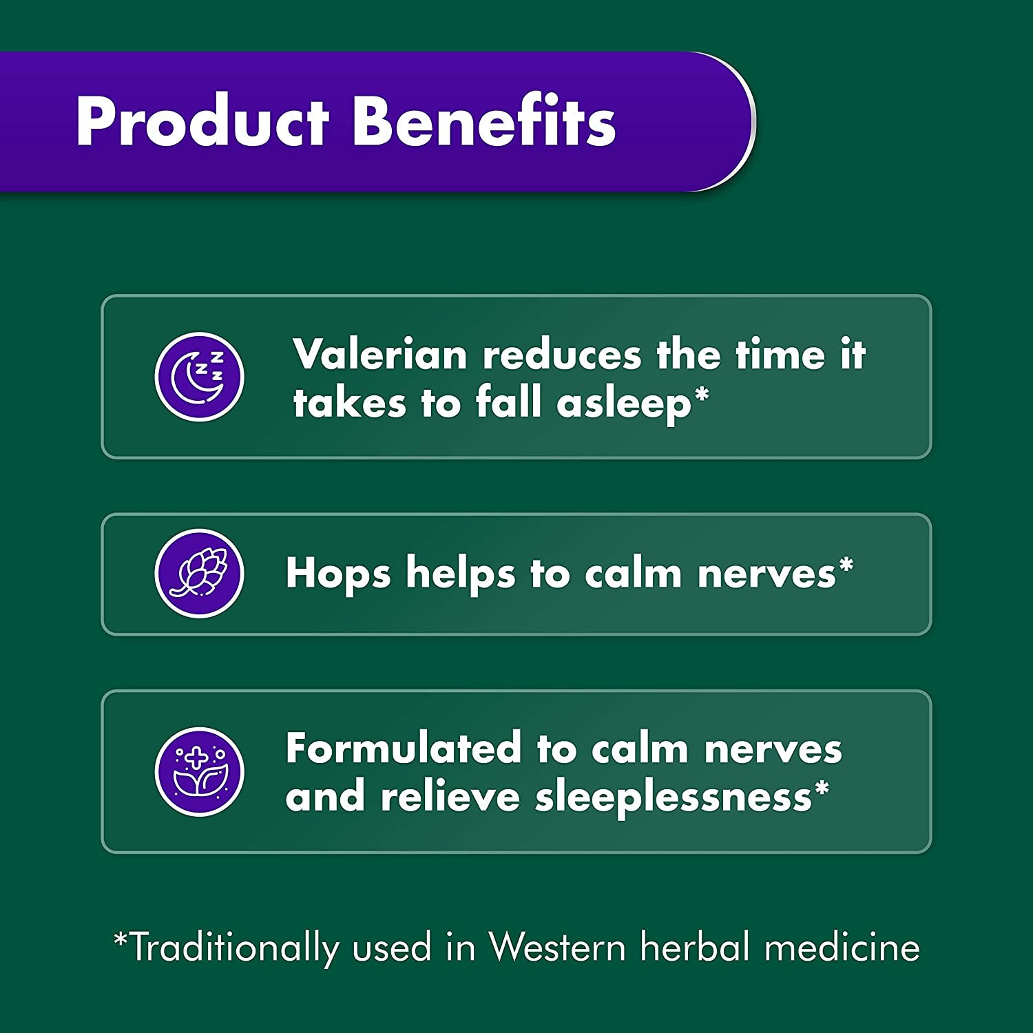Sleep Ezy with Chamomile, Hops + Valerian - Traditionally Used in Western Herbal Medicine to Relieve Sleeplessness, 100 Capsules