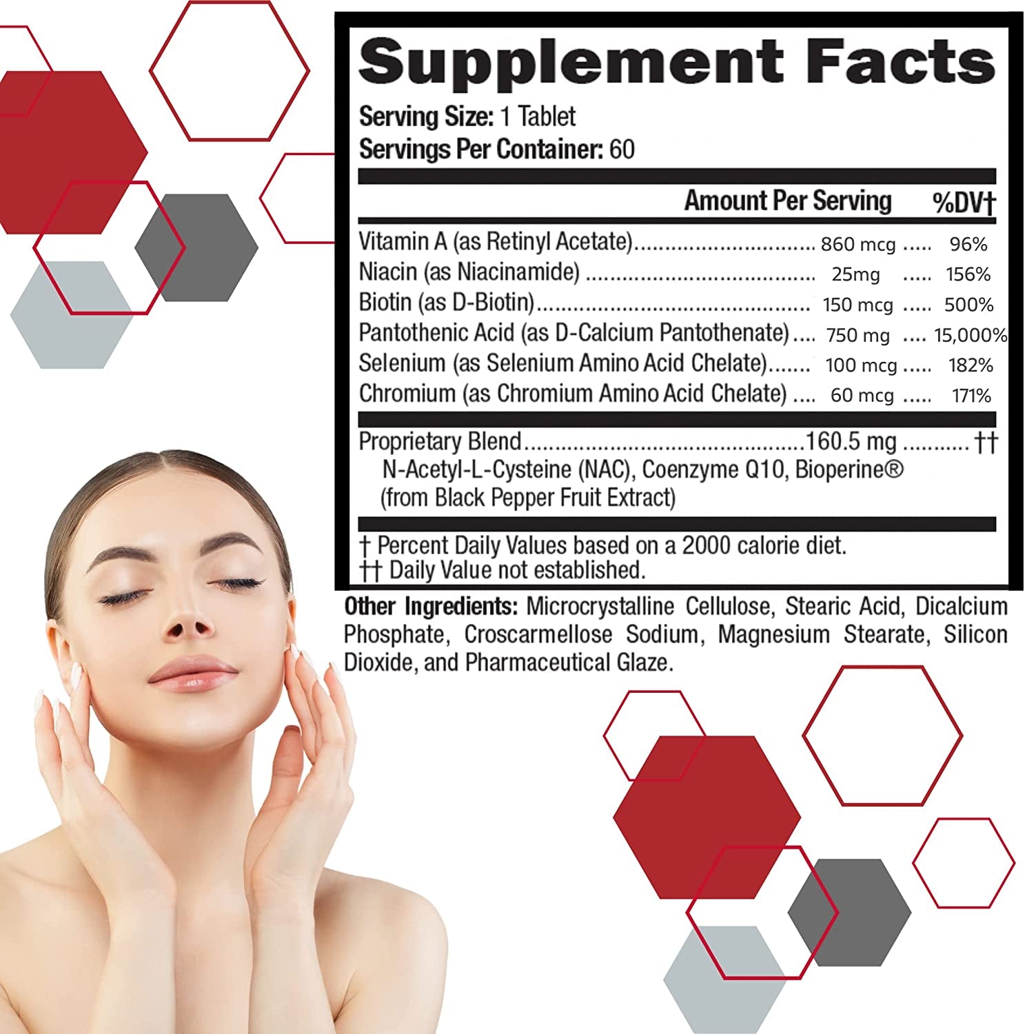 2 Pack- Vitamin Supplements for Acne Treatment- Hormonal Acne Pills to Clear Oily Skin for Women, Men, Teens, and Adults