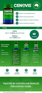 Vitamin B Complex with B3, B6 + B12 for Energy, Supports Energy Levels, 150 Tablets