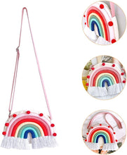 Load image into Gallery viewer, Zipper Wallet Kids Toddler Purse Rainbow Handbag Creative Crossbody Bag Hanging Decor Kids Purse
