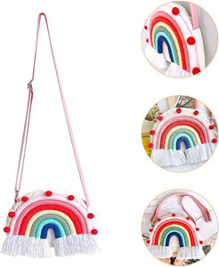 Zipper Wallet Kids Toddler Purse Rainbow Handbag Creative Crossbody Bag Hanging Decor Kids Purse