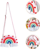Zipper Wallet Kids Toddler Purse Rainbow Handbag Creative Crossbody Bag Hanging Decor Kids Purse
