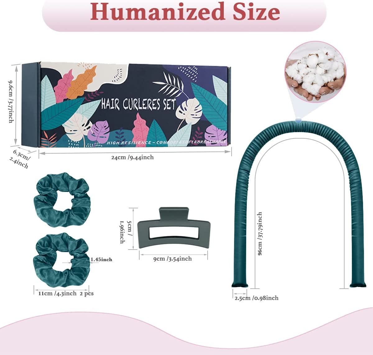 Heatless Hair Curler, Heatless Curls, Women Heatless Curling Rod Headband, Soft and Comfortable Sleep Silk Heatless Curls Ribbon, Curling Iron Kit for DIY Styling of Long Hair