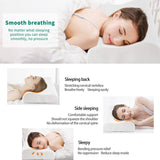 Sleeping Pillow, Memory Foam Bed Pillows Ergonomic Cervical Orthopedic Sleeping Pillow for Adults Kids- Prevents Back Neck Pain-Soft Removable Washable Pillow Cover (White)