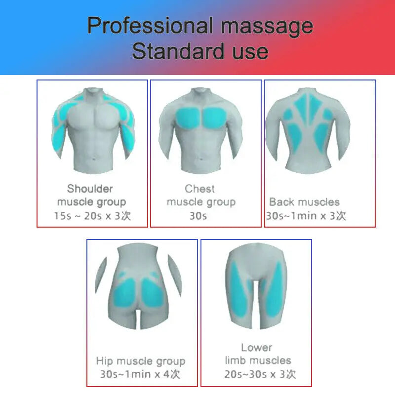 Massage Gun Percussion Massager Muscle Relaxing Therapy Deep Tissue 4 Heads AU pattanaustralia