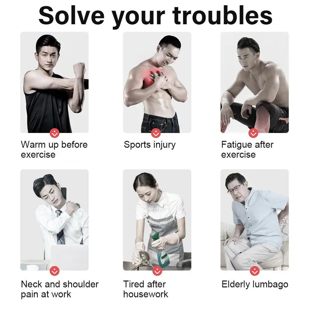 Massage Gun Percussion Massager Muscle Relaxing Therapy Deep Tissue 4 Heads AU pattanaustralia