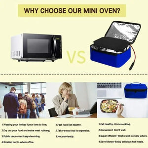 12V Personal Mini Oven Electric Heating Lunch Box Carry Tote Food Warmer for Car pattanaustralia
